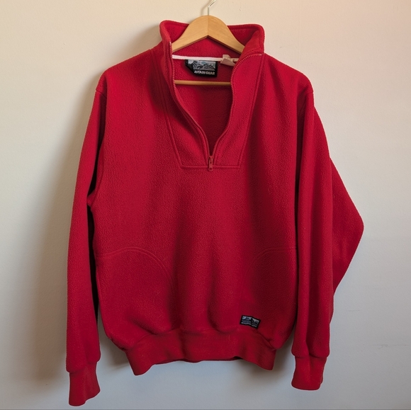 Vintage Mountain Gear Quarter Zip Fleece Sweatshirt Adult Large - Picture 1 of 7